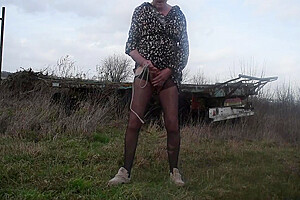 Urethral Sounding Outdoors Lingerie 8