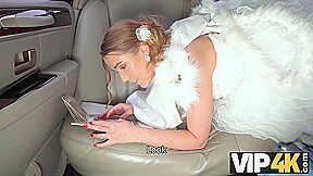 VIP4K  Bride in stocking banged on the way to wedding ceremony