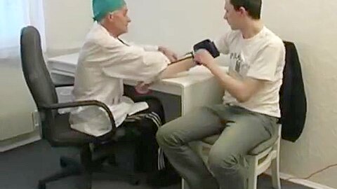 Very old doctor younger exam