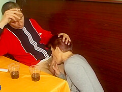 Vintage Guy Smokes A Cigarette And Gets A Blowjob From Hairy