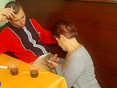 Vintage Guy Smokes A Cigarette And Gets A Blowjob From Hairy