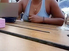 Voyuer Assistant Upskirt In A Pub Beer Garden