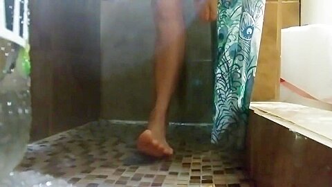 Washing Feet Cock and Ass in the Shower