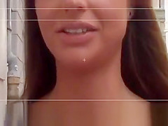 Wicked busty teen 18+ brunette Cathy cums again and again