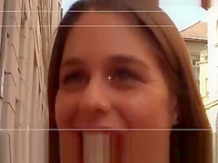 Wicked busty teen 18+ brunette Cathy cums again and again