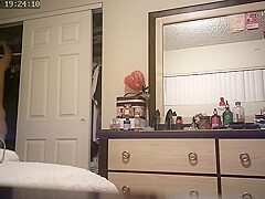 Wife changing after showering