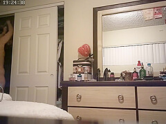 Wife changing after showering