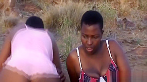 Wild outdoor interracial group sex with hot African sluts and big cocked studs