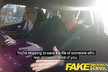 Young Cute Brit Fucked During Hardcore Driving Schoo