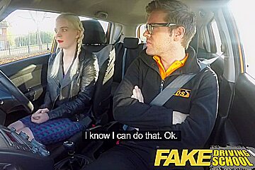 Young Cute Brit Fucked During Hardcore Driving Schoo