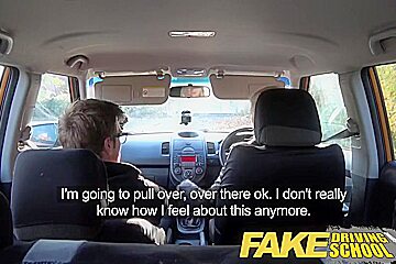 Young Cute Brit Fucked During Hardcore Driving Schoo