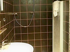 Young Tiny Girl Pees On A Slaves Body In The Shower