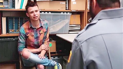 Young Twink Shoplifter Boy Caught And Fucked By Bear Officer