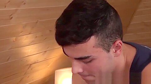 Young butt lover massages his friend before having raw fuck