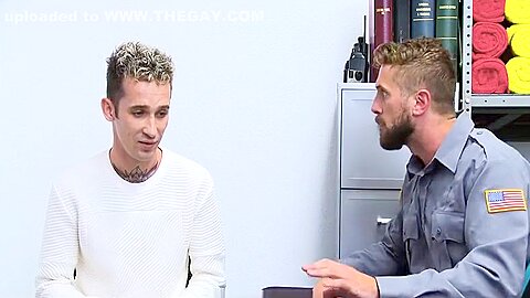 YoungPerps - Russian Jewelry Thief Gets His Asshole Pounded By A Horny Security Guard