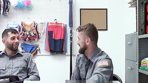 YoungPerps - Security Officer Sucks His Coworkers Thick Cock On The Job