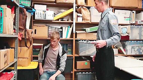 YoungPerps - Straight boy tricked into getting fucked by mall cop