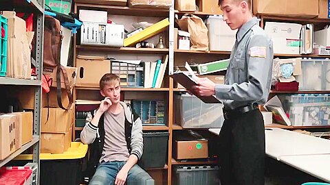 YoungPerps - Straight boy tricked into getting fucked by mall cop