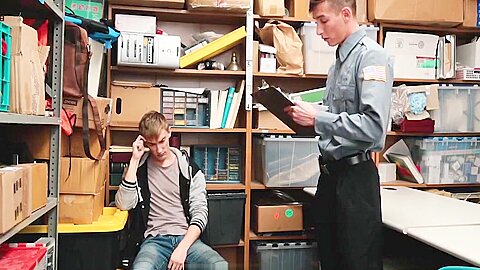 YoungPerps - Straight boy tricked into getting fucked by mall cop