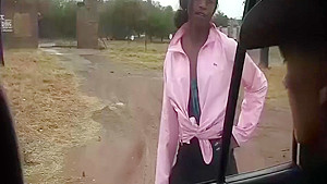 african babe picked up for outdoor fuck