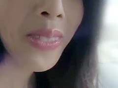 beautiful japanese lady fuck and lick in a car