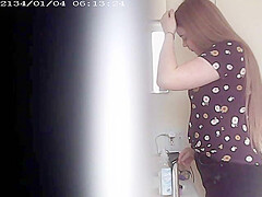 big boobs blonde changing