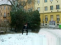 crazy girls peeing in public