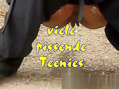 crazy girls peeing in public