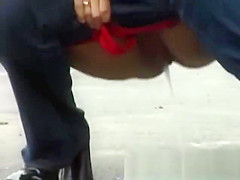crazy girls peeing in public
