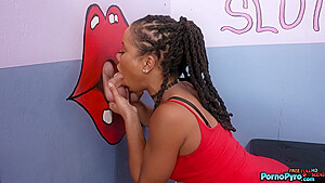 eg griffin porn coic -Kira Noir In Cute Ebony Babe Sucks On A Big White Cock At The Gloryhole