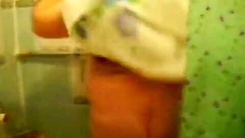 fat guy showering