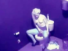 girl Caught masturbating In The Toilet