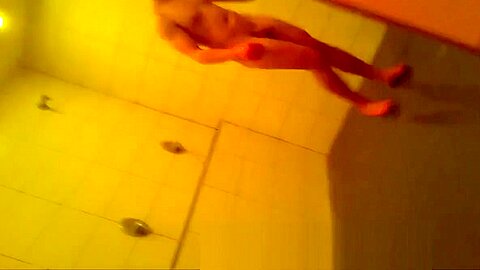 gym showers caught 21 sexy young friends
