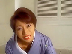 japanese kimono woman facesitting with interview