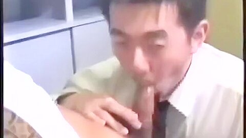 japanese suit man make sex in office