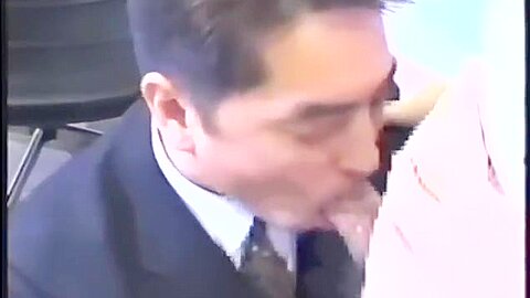 japanese suit man make sex in office