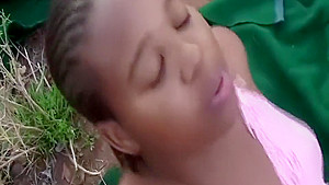 massive facial on a african babe