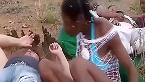 massive facial on a african babe