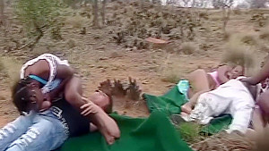 massive facial on a african babe