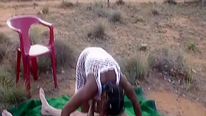 massive facial on a african babe