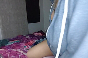 o n on porn gif -Trans Cutie Strips And Cums While Fucking Herself For You