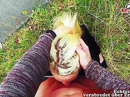 public pov date with german tattoo blonde outdoor fuck
