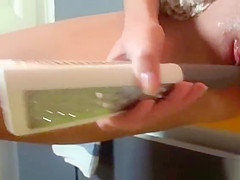 (summer) Horny Alone Girl Like To Masturbate With Dildos clip-19