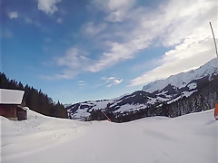 teen 18+ Public Flash in Snowboard In Mountain - Flash A La Neige VicAlouqua