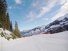 teen 18+ Public Flash in Snowboard In Mountain - Flash A La Neige VicAlouqua