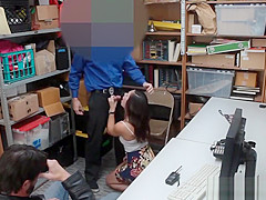 teen 18+ Shoplifter Fucked While Step dad Watches