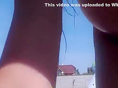 teen 18+ blonde masturbate on public