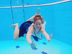teen 18+ girl Avenna is swimming HQ