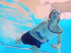 teen 18+ girl Avenna is swimming HQ