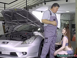 xvieo co free vieo -Old car dude fucks perverted 21yo slut in wet pussy hole